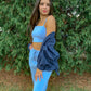 Butterfly Blue Cropped Cami