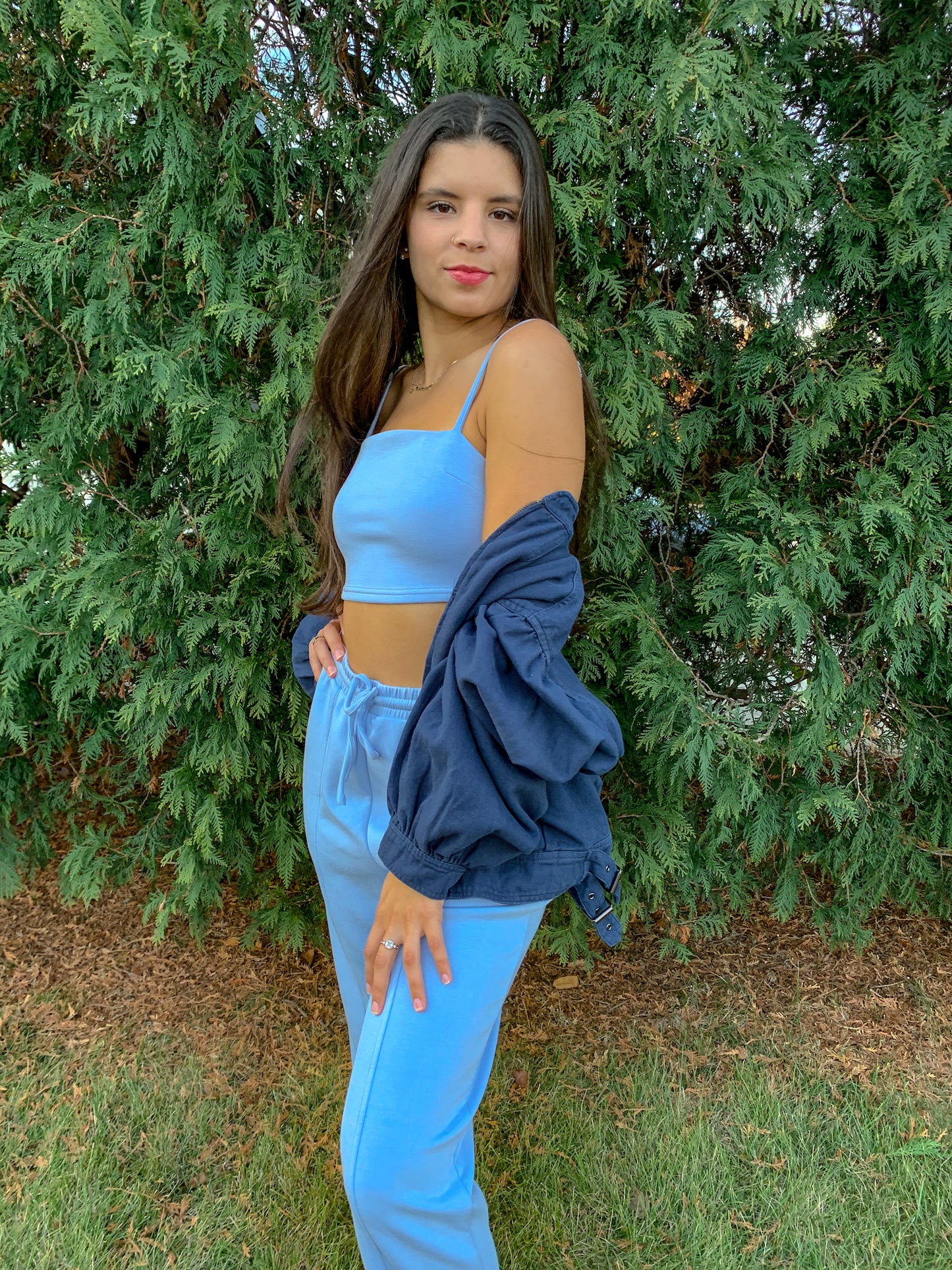 Butterfly Blue Cropped Cami
