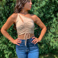 Soft & Sweet Ruched Top (Taupe)