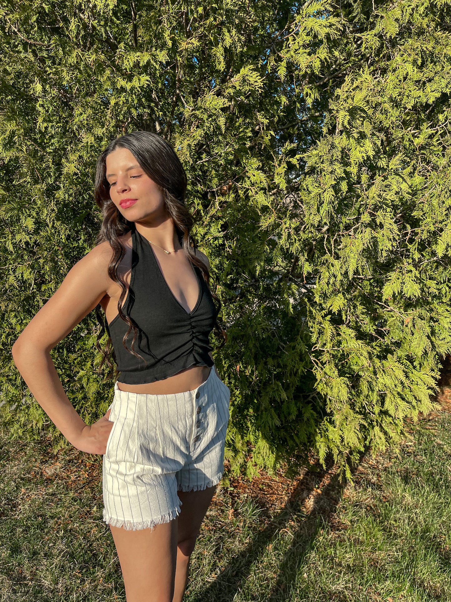Picture This Halter Top (Black)