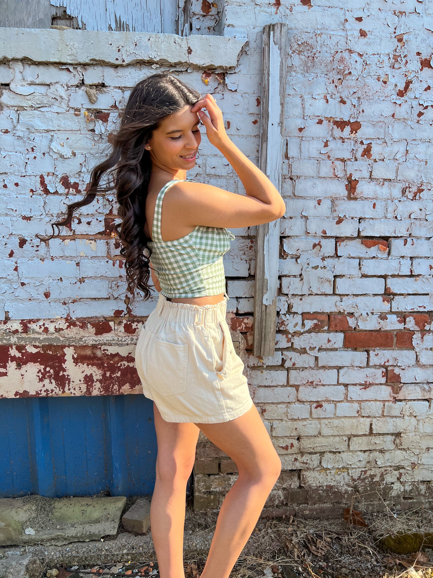 Raise a Toast Gingham Top