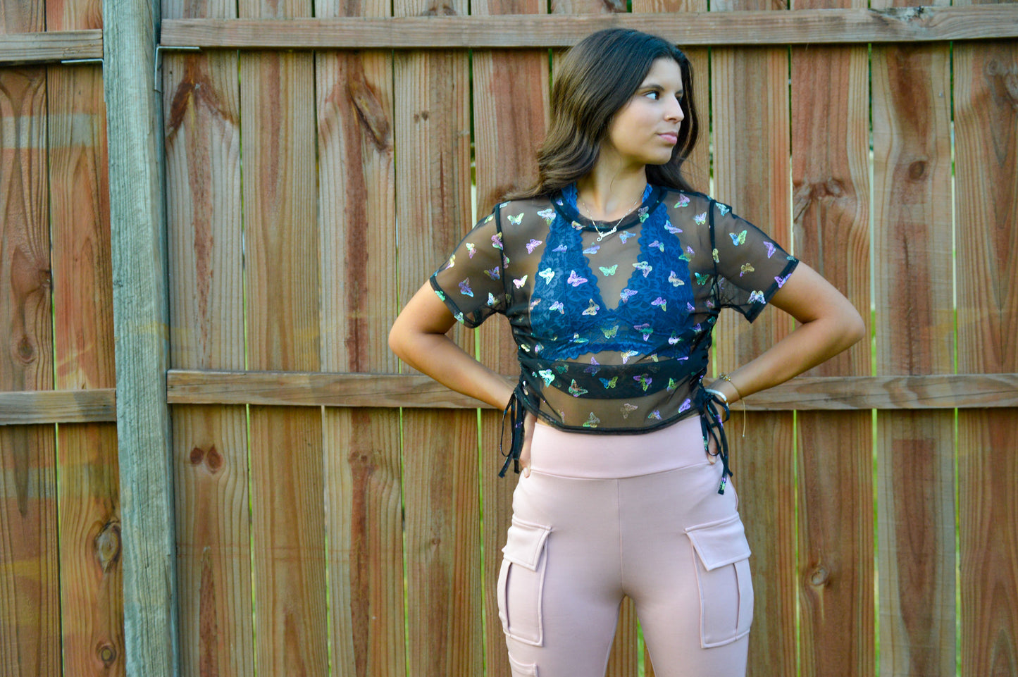 Butterfly Kisses Mesh Top