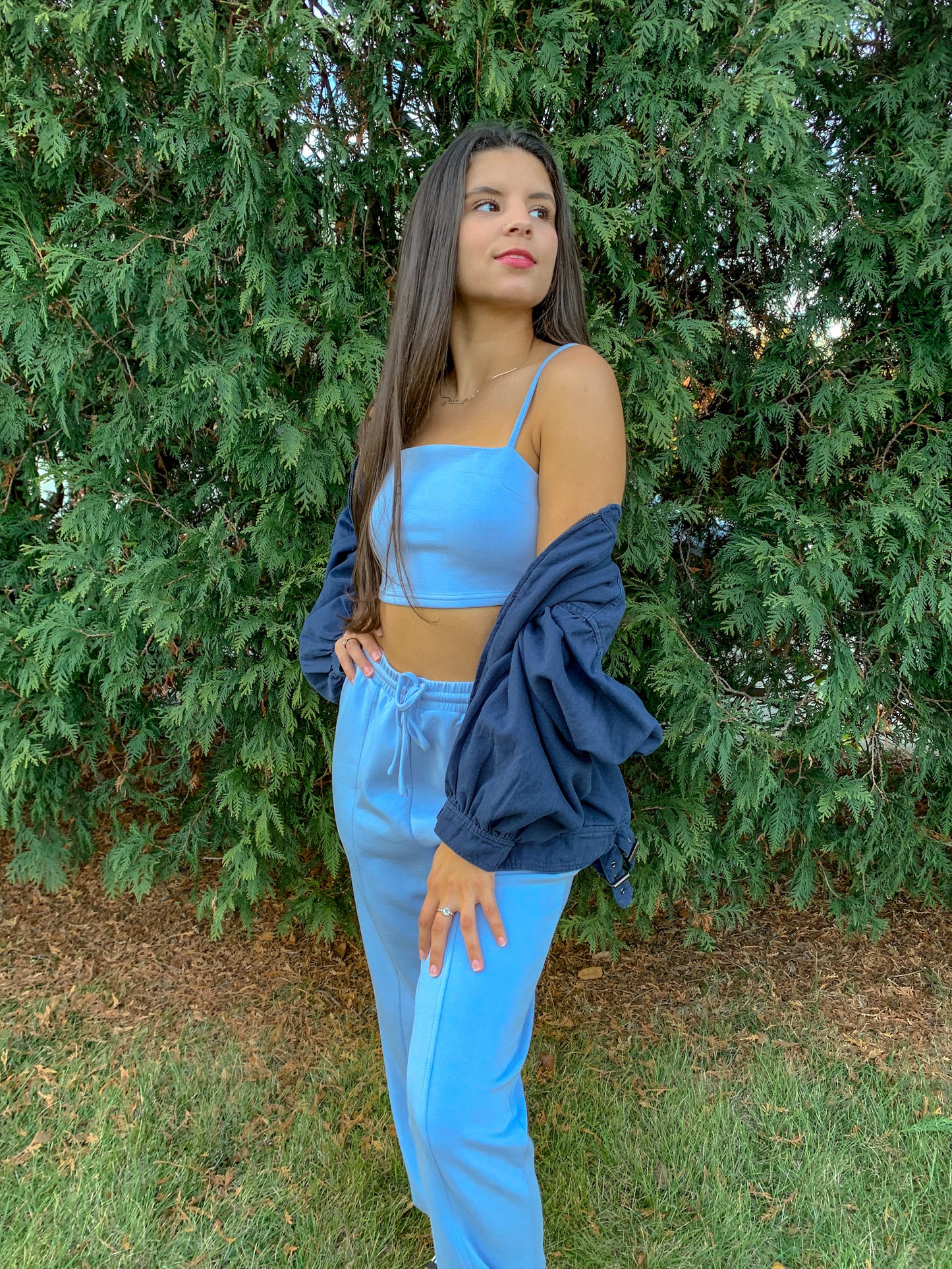 Butterfly Blue Cropped Cami