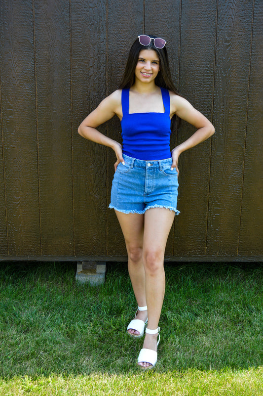 Cotton Candy Skies Ribbed Cami