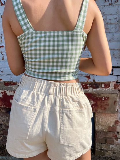 Raise a Toast Gingham Top