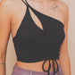 Soft & Sweet Ruched Top (Black)